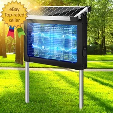 Solar Bug Zapper Outdoor, Waterproof Mosquito Zapper Outdoor Solar Powered, 4500