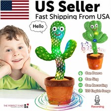 Dancing Cactus Plush Toy Doll Electronic Recording Shake With Song Funny Gift US