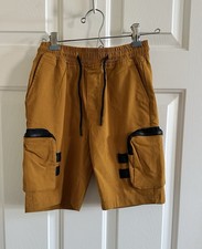 Boys Retro Stitch Cargo Shorts Size 8 Rust Orange