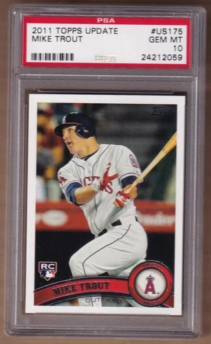 2011 Topps Update Mike Trout Rookie Card #US175 PSA 10 Gem Mint Angels RC ROY