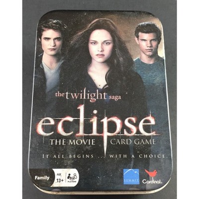Twilight Saga Eclipse Movie Card Game 77 Cards Dice Instructions Metal Tin - vn