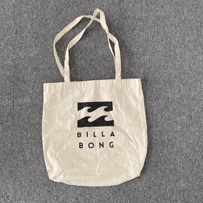 BILLA BONG Tote Bag Canvas Cotton Ivory Used
