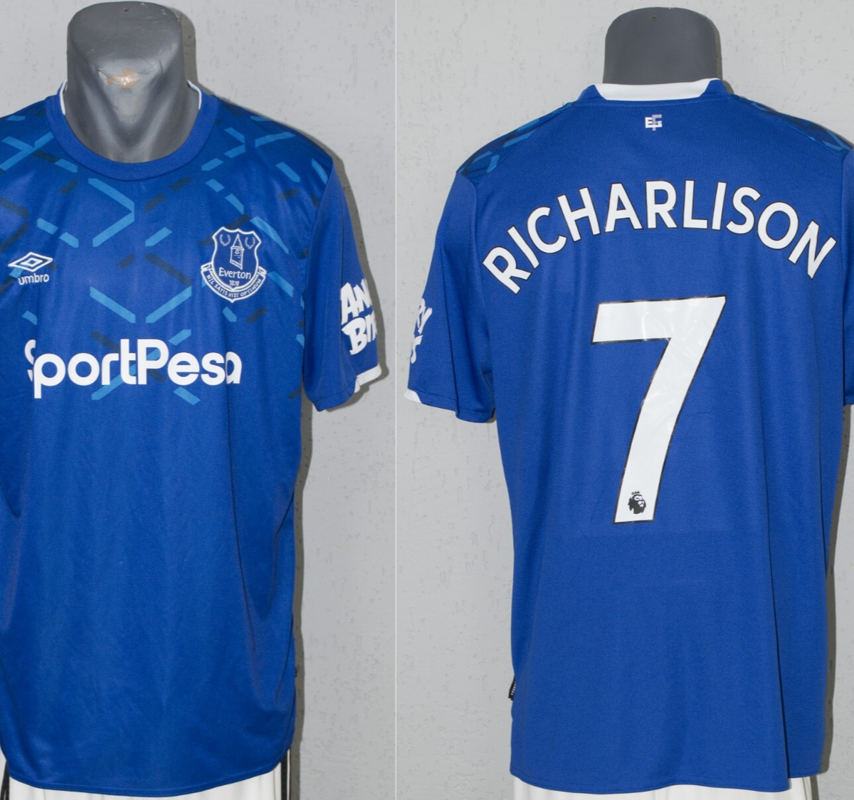 Everton Richarlison Jersey 2019/2020 Home Football Soccer Shirt Size Adult  XL