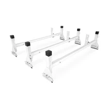 AA-Racks Model AX27 Aluminum Square Van Ladder Roof Racks with Adjustable Mid...