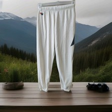 sm.Aviator Nation White/Black Lightning Bolt Women s Sweatpants Casual Joggers
