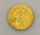 1912 US $2.50 Gold Indian Head Coin .1209AGW glue residue L24140