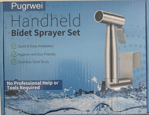 Pugrwei Handheld Bidet Sprayer Set - Stainless Steel - Baby Diaper Sprayer