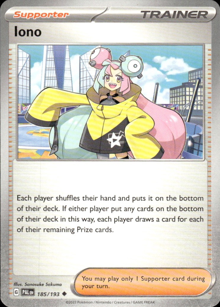 Iono 185/193 Uncommon Paldea Evolved Pokemon Near Mint