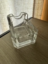 Glass Cigar, Cigarette Holder Ashtray with Slot Design 