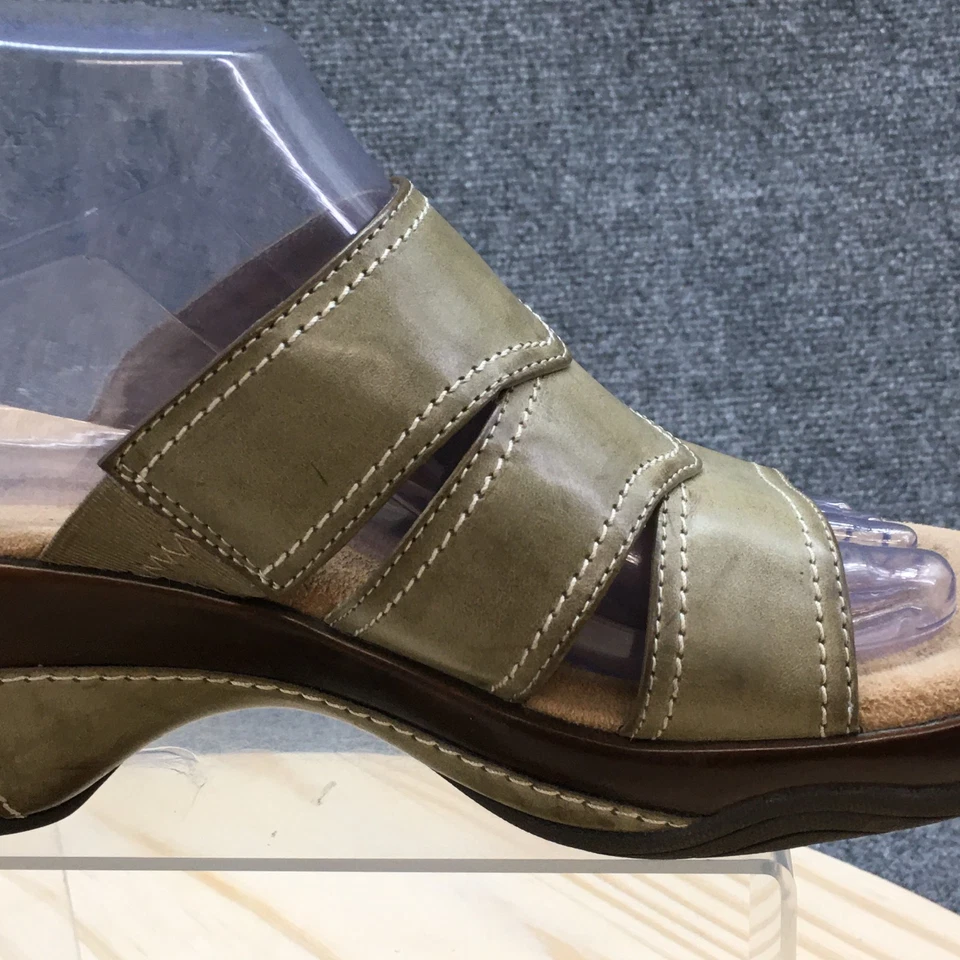 GH Bass & Co Sandal Womens 9M Muriel Open Toe Slide Wedge Heel Faux Leather - Image 3 of 4