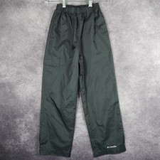 Columbia Kids Trail Adventure Waterproof Rain Pants Boys Size S Black