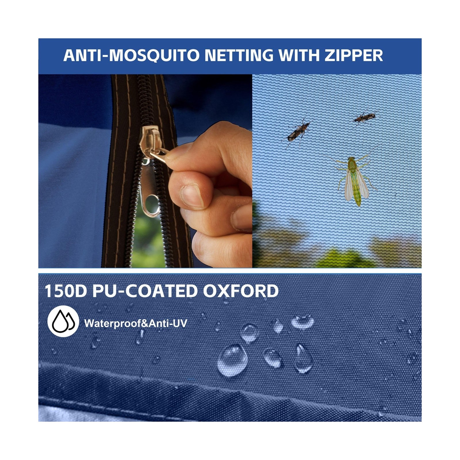 KAMPKEEPER 10x10 Pop-Up Canopy Tent, Waterproof Portable Shade with Screen Wa...