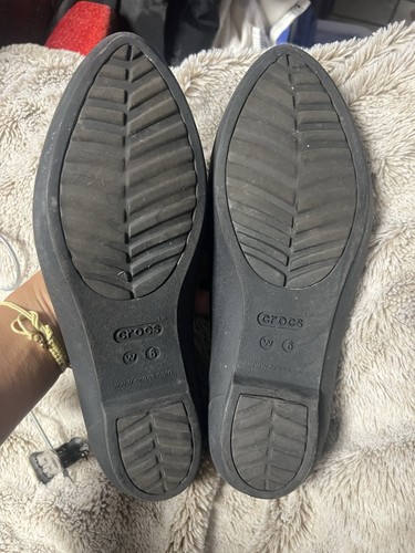 Crocs Iconic Comfort Eve Ballet Flats Black Sz 6 - Picture 3 of 4