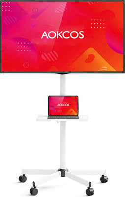 AOKCOS TV Ständer Rollbar Für 32-65 Zoll Fernseher, TV Wagen Mit Tablett, Fernse