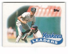 1989 Topps #519 Yankees Leaders New York Yankees