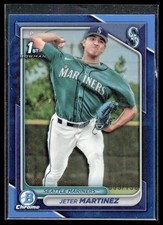 2024 Bowman Chrome Jeter Martinez Prospects Blue Refractors SN Seattle #099/150