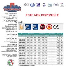 CASSAFORTE TECHNOMAX DI ALTA SICUREZZA - PROFESSIONAL BANK PRO1034E 34Hx50Lx3...