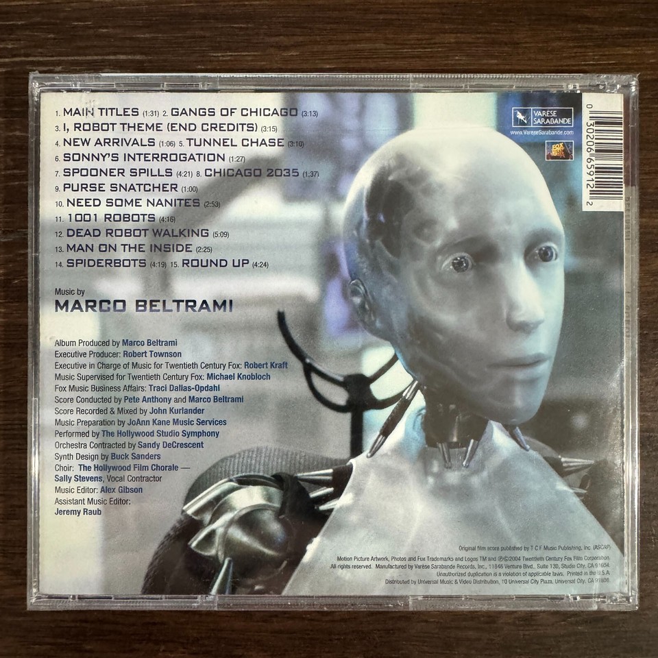 Python Irobot Music I, ROBOT SOUNDTRACK SCORE (CD) 2004!! RARE!! MARCO BELTRAMI / VARESE ...