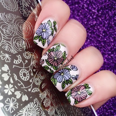 BORN PRETTY Nail Art Stamp Plate Image Template Floral ...