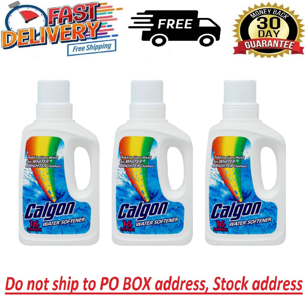 3 PACK Calgon Water Softener, 32oz Bottle, Laundry Detergent Booster