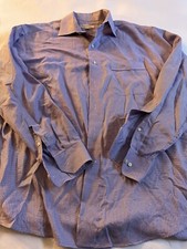 Tommy Bahama purple check long-sleeve button down dress shirt man 16 34-35