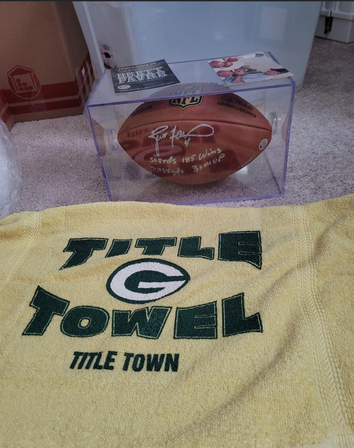 Brett Favre Autographed Signed Green Bay Packers football 