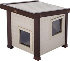 Outdoor Kitty Pet Shelter Furniture Feral Cat House Never Fade Warp Weatherproof