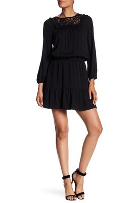 NEW Joie Nikita Crepe Dress in Black - Size M  #NA 394