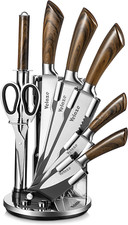 Set Coltelli, Coltelli Cucina Set 8 Pezzi, Ceppo Coltelli, Set di Coltelli Profe