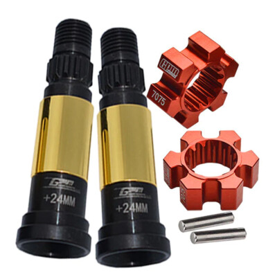 GPM F/R Harden Steel #45 CVD Joint (+24mm) Alum Wheel Hex Hubs