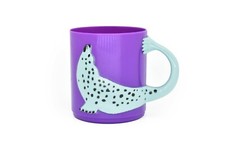 Seal, Harbor Seal, Children's Plastic Drinking Cup, Purple 3.5"W x 3"H - F651P