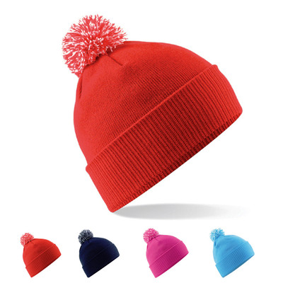 Beechfield Kindermütze Wintermütze Bommelmütze JUNIOR SNOWSTAR BEANIE Neu B450B