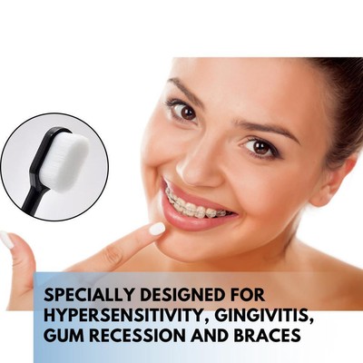 4 Pcs Extra Soft Micro-Nano Toothbrush For Sensitive and Gums Teeth --us P3W3