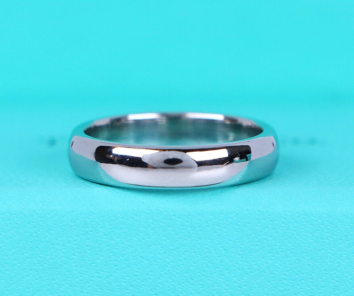 ♡TIFFANY&Co.♡Flat wire ring 9号♡silver925 Tiffany & Co. Men's Forever Platinum 4.5mm Classic Wedding Band
