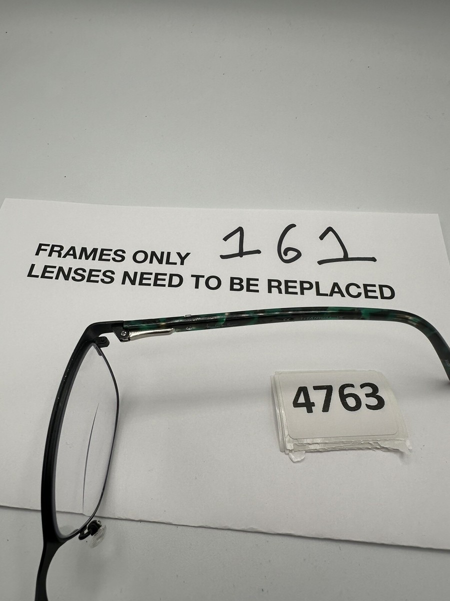 Nicole Miller Eyeglasses Columbus CO4 BLK Titanium Frames Only Green 55-16-140 Nicole Miller Titanium Eyeglass Frames Columbus CO4 Green  main image 4