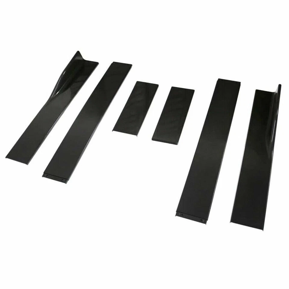 Extensión de alerón divisor de carrocería de faldones laterales de coche negro brillante para Ford Mustang GT Foto 4 de 4