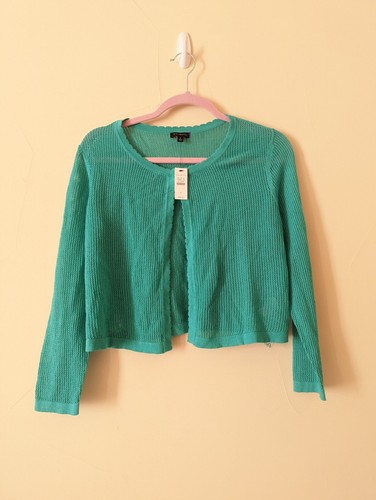 mesh cropped cardigan