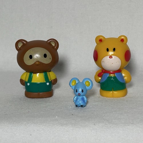 3 Hello Kitty Sanrio Figures Cake Toppers Tracy Raccoon Joey Mouse Tippy Bear