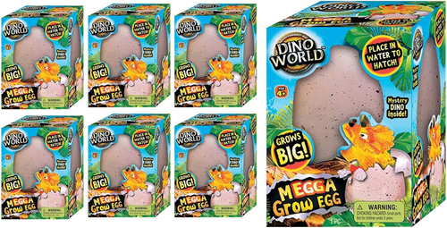 Giant Dinosaur Egg Growing Toys (6 Eggs) Magic Surprise Hatching Toys for Kids.