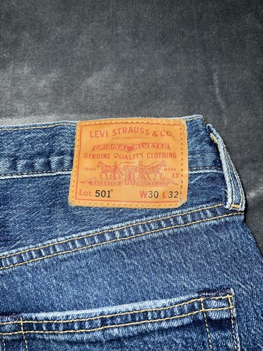 Levis 501 30X32 Faded Blue Big E Capital Tab Denim Jeans Mens Button Fly  Premium | eBay