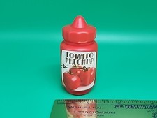 Vintage Tomato Ketchup Plastic Bottle Pretend Play Toy Food Condiment Kitchen