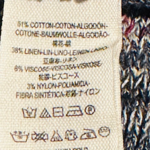 Free People cardigan maglione poncho oversize a righe misto lino taglia small - Foto 7 di 8
