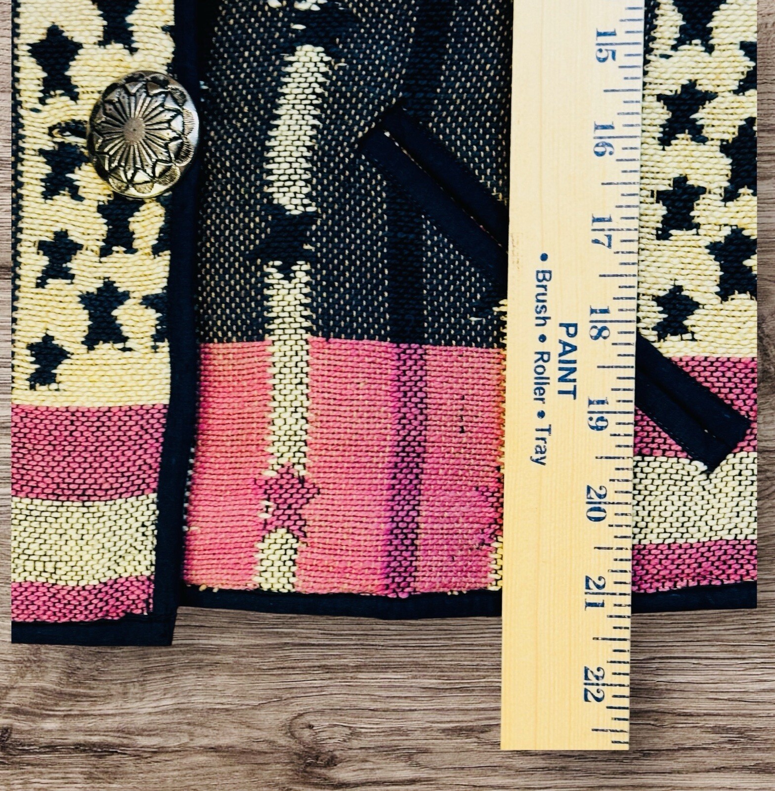 Aztec Tapestry Western Jacket Button Pockets Wome… - image 9