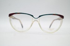 Vintage Lamy Gisela Multicolored Transparent Oval Glasses Frame NOS