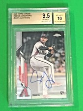 Alex Young 2020 Topps Chrome Rookie Autographs Baseball Card RC #RAAY BGS 9.5/10