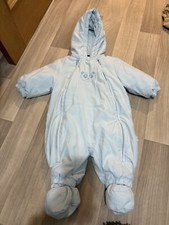 Baby Boy 3-6 Month Babble Boom Blue Pramsuit/Snowsuit