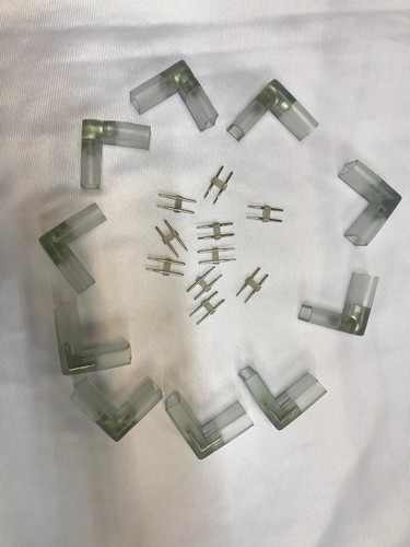 10Set Splice L Shape Connector with Pins for 8mm x 17mm LED Neon Rope Light - Picture 9 of 12