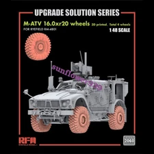 RYEFIELD RM2060 M-ATV 16.0xr20 wheels 3D Printed Total 4 wheels For RYE RM-4801