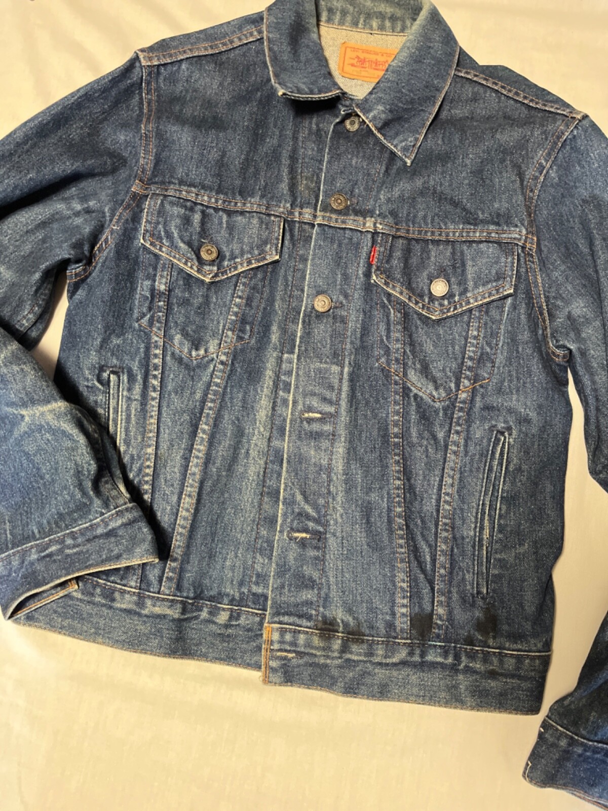 LEVI'S Trucker Denim Jacket 80s 70506-0216 Blue USA Men's 42