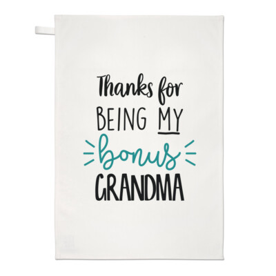 Thanks For Being My Bonus Oma Geschirrtuch Geschirrtuch Stiefmuttertag genial